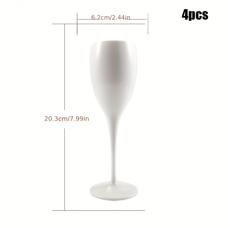 SHAON 4PCS Disposable Champagne Glasses