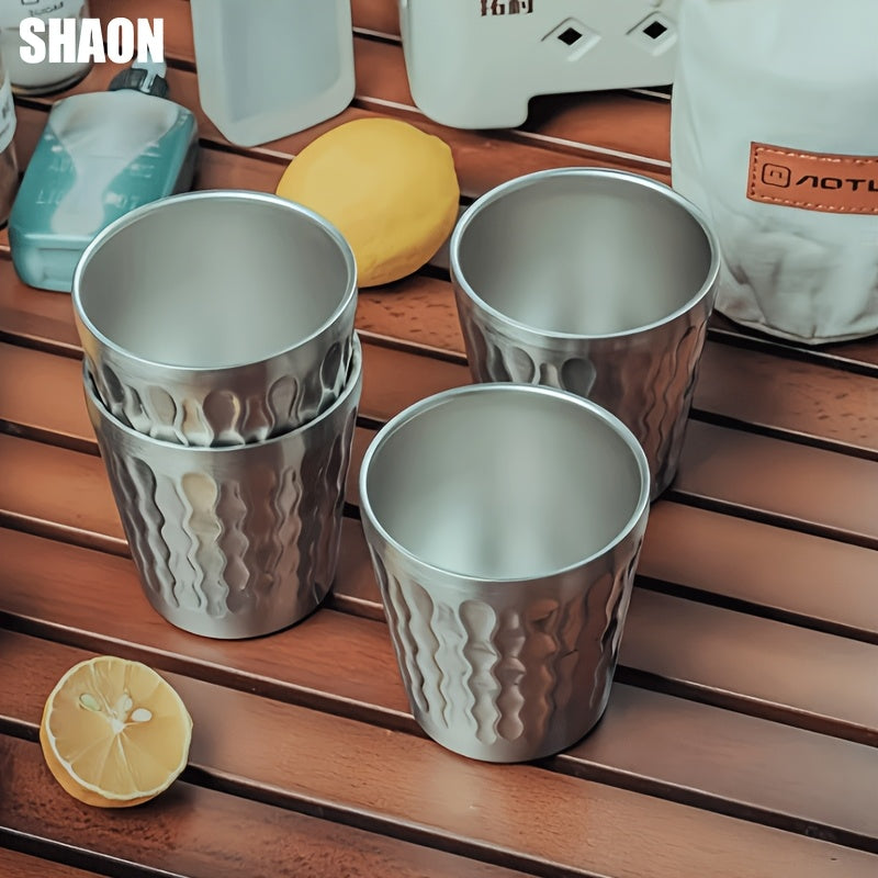 SHAON 2PCS Stainless steel double-layer insulated beer mug
