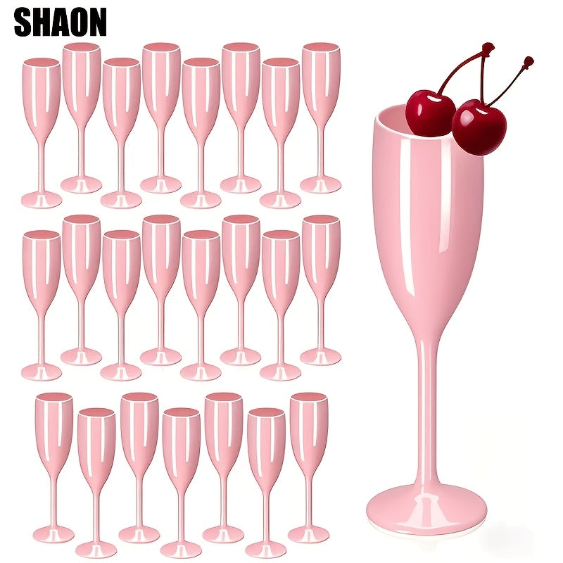 SHAON 4PCS Disposable Champagne Glasses
