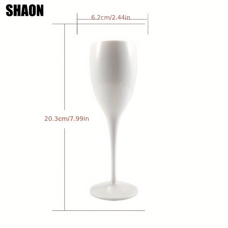 SHAON 4PCS Disposable Champagne Glasses