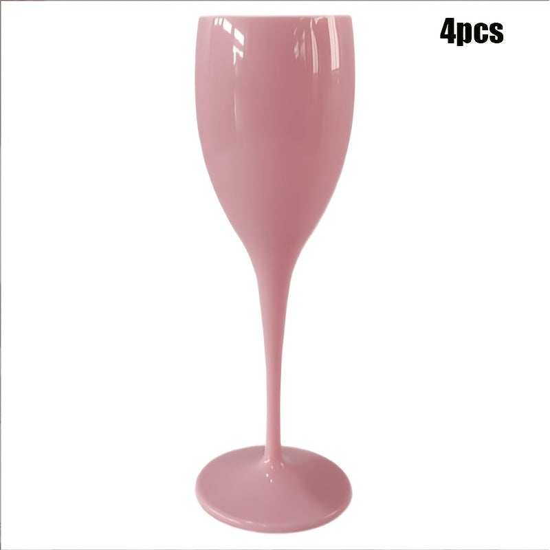 SHAON 4PCS Disposable Champagne Glasses