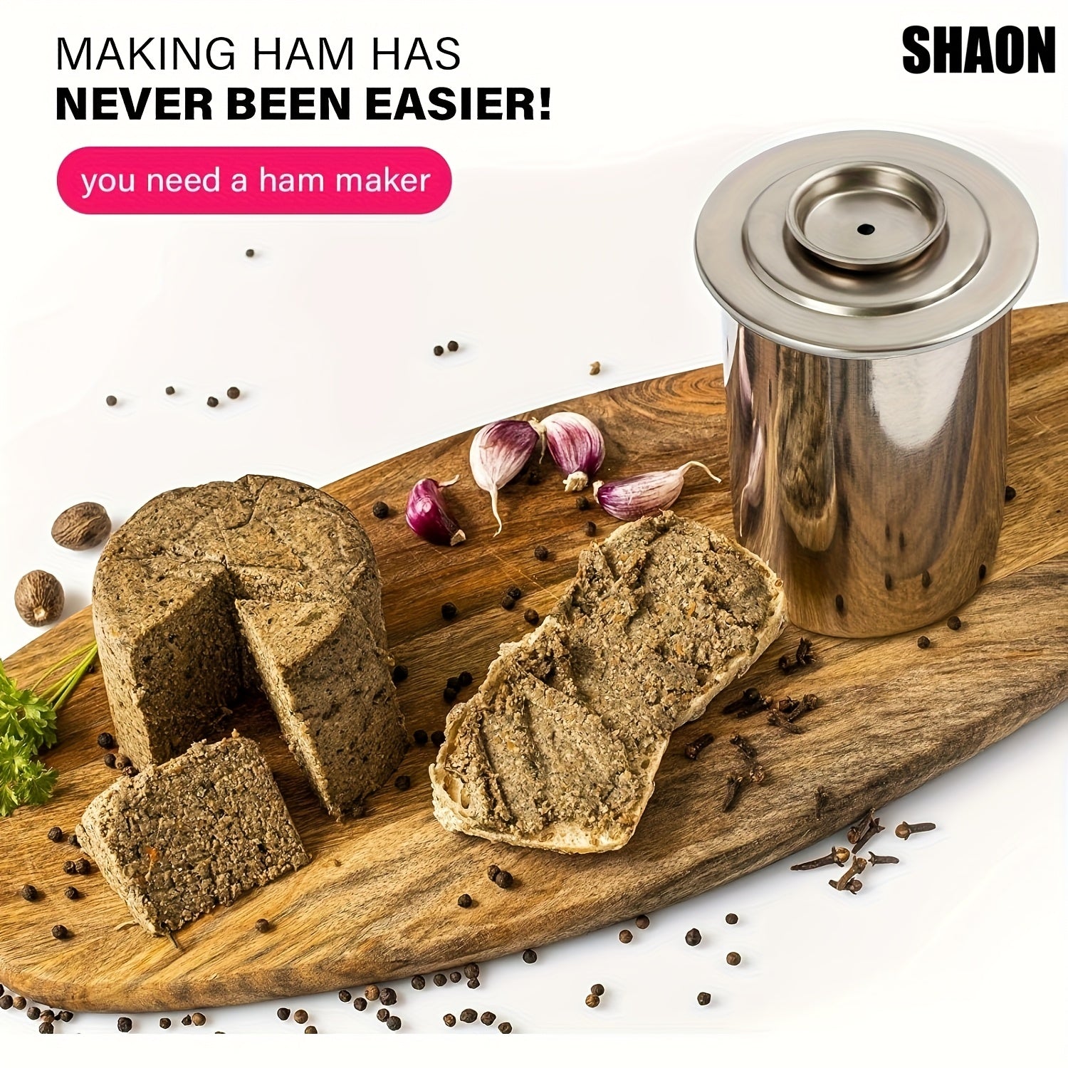 SHAON 304 Stainless steel steamed meat barrel