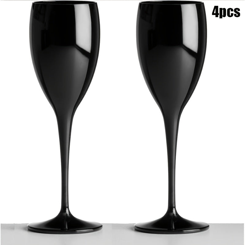 SHAON 4PCS Disposable Champagne Glasses