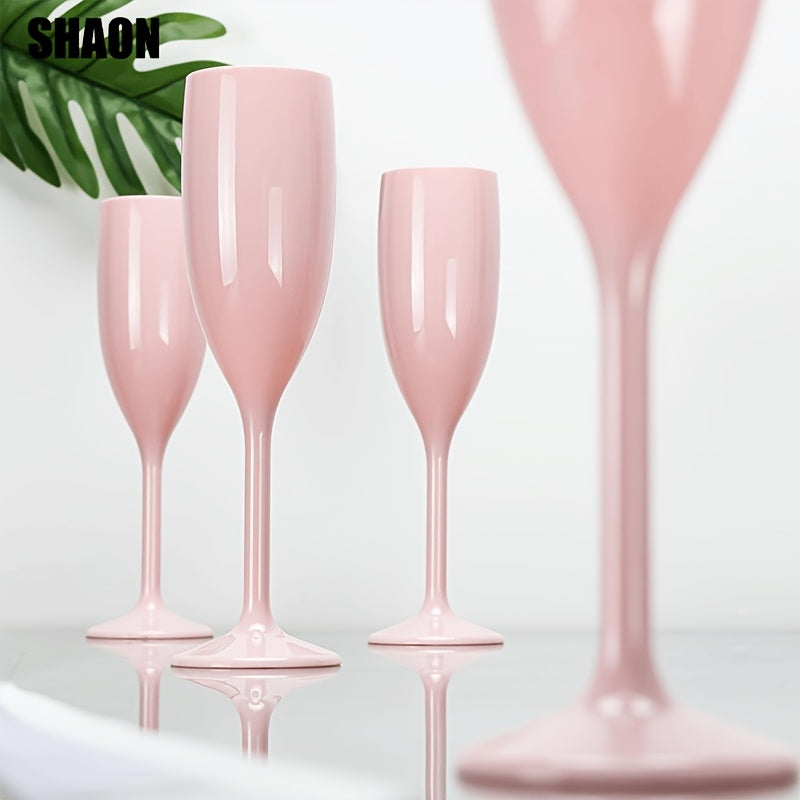 SHAON 4PCS Disposable Champagne Glasses